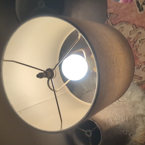 Antique Solid Agate Lamp and Linen Drum Shade - Picture 13 of 15